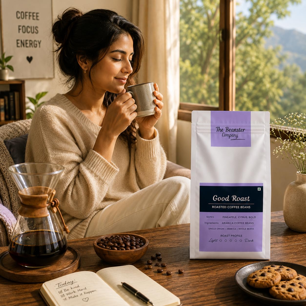 Beanster Coffee Beans Roasted, Medium Dark Roast, Good Roast