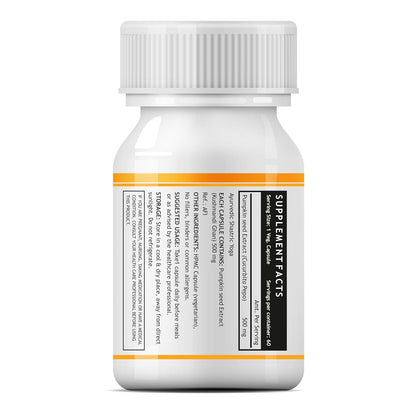 INLIFE Pumpkin Seed Extract Supplement, 500 mg - 60 Vegetarian Capsules (Pack of 1)