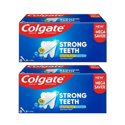 Colgate Strong Teeth Anticavity Toothpaste - 800g (200g*4) (Pack of 2)