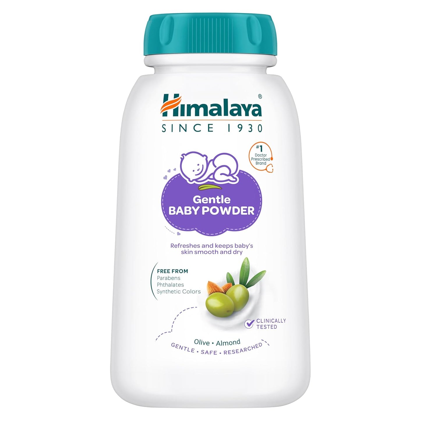 Himalaya Baby Powder 50g | No.1 Doctor-Prescribed Brand | With Yashad Bhasma & Vetiver | Sweat-Free & Refreshing Comfort | Safe for Newborns