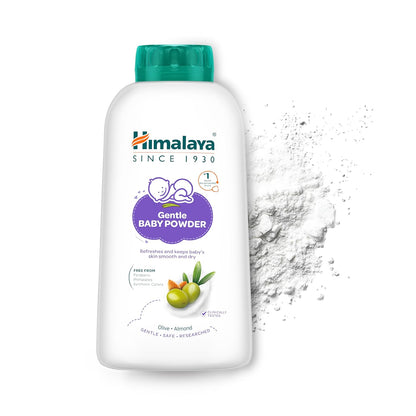 Himalaya Gentle Baby Powder 200g | Keeps baby's skin smooth & dry with natural goodness | Olive Oil, Almond Oil & Yashad Bhasma | No.1 Baby Powder Brand | No.1 Dr. Recommended | 99% NOI