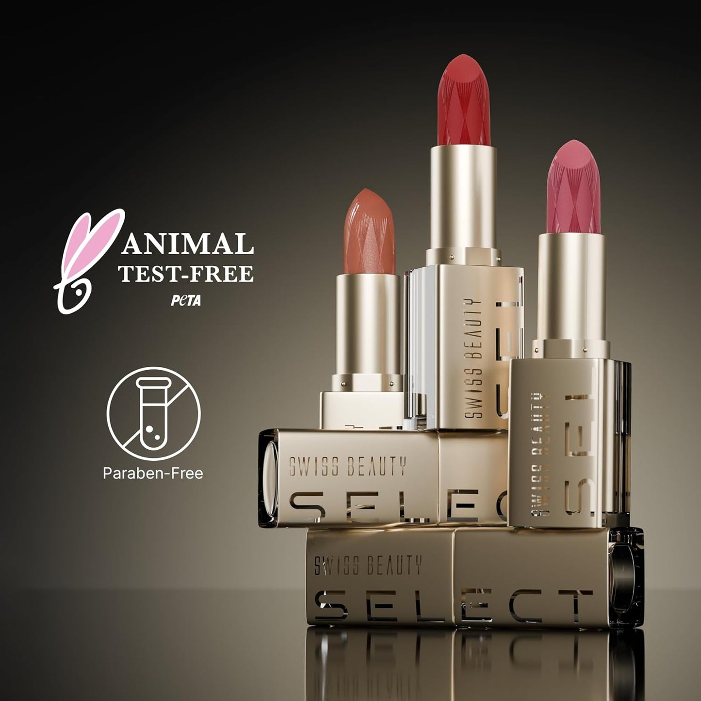 Swiss Beauty Select Crème Touch Hydrating Lipstick | With Vitamin E and Tea Tree Oil | High -shine finish | shade- Walnut Brown, 4g