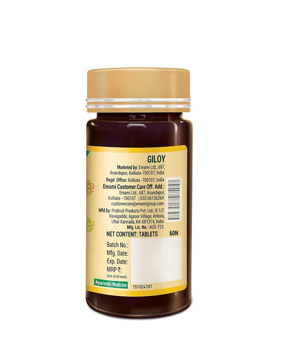 Zandu Giloy Tablets with 100% Pure Giloy Extract | Ayurvedic Immunity Booster | Protects against Infections | Improves Liver Function |100% Ayurvedic & Vegetarian (60 Tabs)