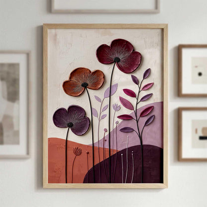 Aesthetic flower Art Home Decoration Painting | Floral Paintings With Frame For Living Room Bed Room Hotel Wall Decor Digital Reprint (13x17 inch)