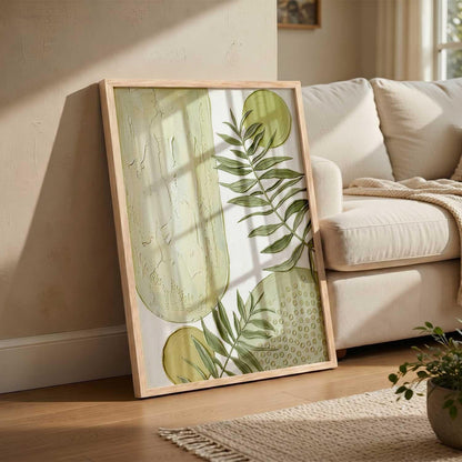 Aesthetic Boho Floral Art Home Decoration Painting | Floral Paintings With Frame For Living Room Bed Room Hotel Wall Decor Digital Reprint (19x25 inch)