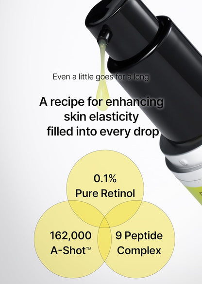 Celimax The Vita-A Retinol Shot Tightening Korean Face Serum - 30ml | 0.1% Retinol + 9 Peptides + 1% Panthenol + Niacinamide | Pore Minimizing, Wrinkles & Fine Lines | Firmer Skin, Anti-Aging, Skin Smoothing K-Beauty