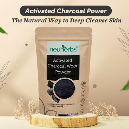 Neuherbs Activated Charcoal Powder For Skin - 100g | Face Pack For Deep Cleansing & Remove Dead Skin Cells | 100% Pure & Natural With No Added Preservatives