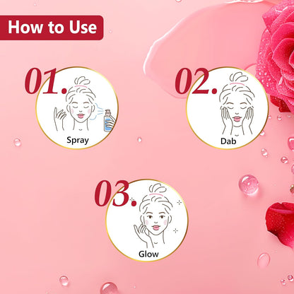 Good Vibes Rose Glow Toner 120 ml, Hydrating Light Weight Anti Ageing Nourishing Moisturizing Brightening Revitalising for All Skin Types, Natural, No Alcohol, Parabens & Sulphates, No Animal Testing