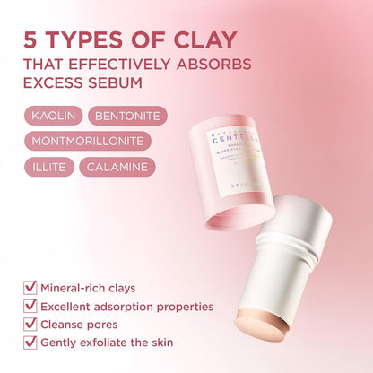 SKIN1004 Madagascar Centella Poremizing Quick Clay Stick Mask 27g – Face Mask with 5 Clays & Red Bean Powder for Pore Care, Oil Control, Blackhead Removal & Skin Soothing Korean Skincare