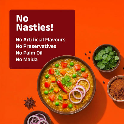 Pintola 26g High Protein Masala Oats, Magic Masala, Breakfast Cereal with High Fiber & Veggies, No Palm Oil, No Preservatives, 5 min Healthy Snack, Helps Manage Weight, Gym Endurance & Gut Friendly