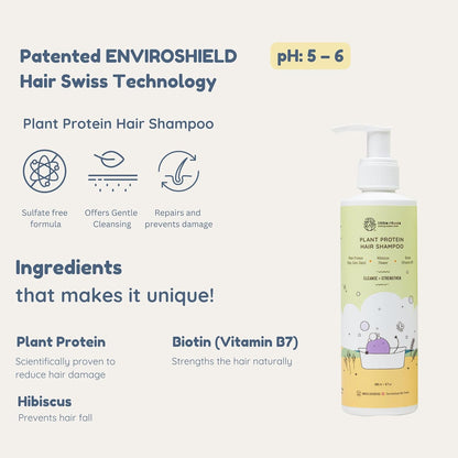 Little Rituals Plant Protein Hair Tear Free Baby Shampoo | Biotin | Chlorine & Hard Water Protection | Urban Dust & Pollution Defense | Natural Shine & Strong Hair for Babies & Kids | Natural & Plant Based | MADE SAFE | pH Balanced | 200ml
