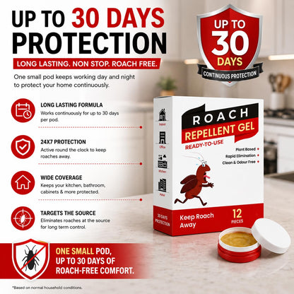 Cockroach Killer Gel for Home Strong Anti Roach Gel Cockroach Repellent for Kitchen with Fast-Acting Cockroach Bait Trap for Permanent Cockroach Control