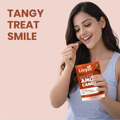 Livyor Dried Chatpata Amla Candy for eating | Dried and Spicy | Indian Dry Gooseberry Avla | Mouth freshner | No preservatives | | Amla Candy Chatpata | Pack of 1