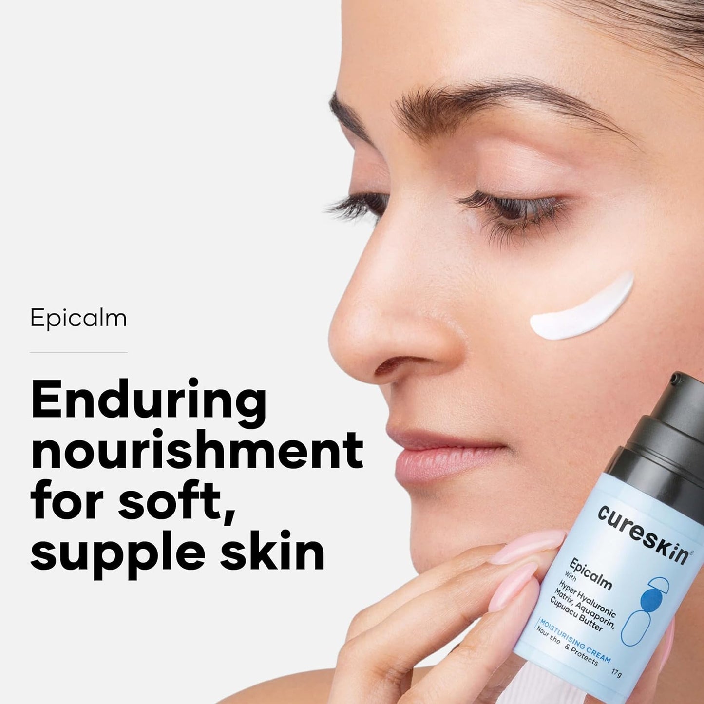Cureskin Epicalm Moisturising Cream with Hyper Hyaluronic Matrix, Aquaporin and Cupuacu Butter, 17 g (Pack of 1)