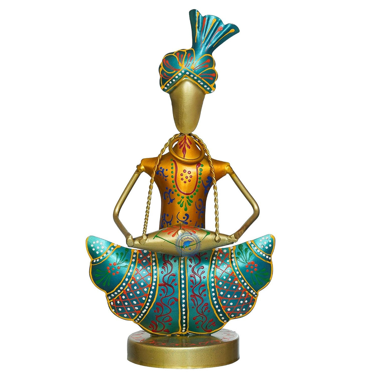 Metal Rajasthani Musicians Set of 3 Show Pieces for Home Decor Living Room, Home Decor Items.