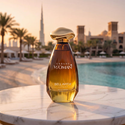 BELLAVITA URBANE WOMAN | Dubai Crafted | Perfume For Woman | 100ml | 25% Oil Concentration | Rose, Jasmine, Vanilla & Musk | Premium Long Lasting Perfume