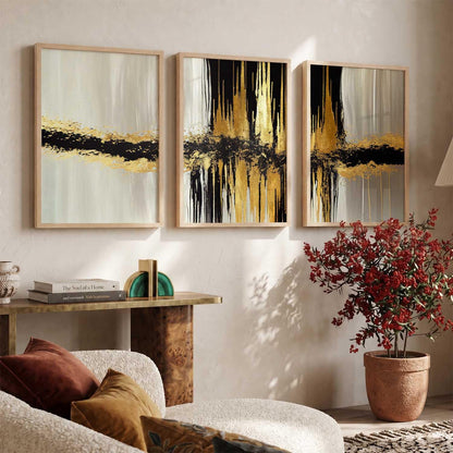 Painting for Wall Decoration - Modern Art Wall Decor Framed Painting for Living Room Bedroom - Framed Wall Posters/Paintings with Frame Set of 3 (Art 5, 10x13 inch)