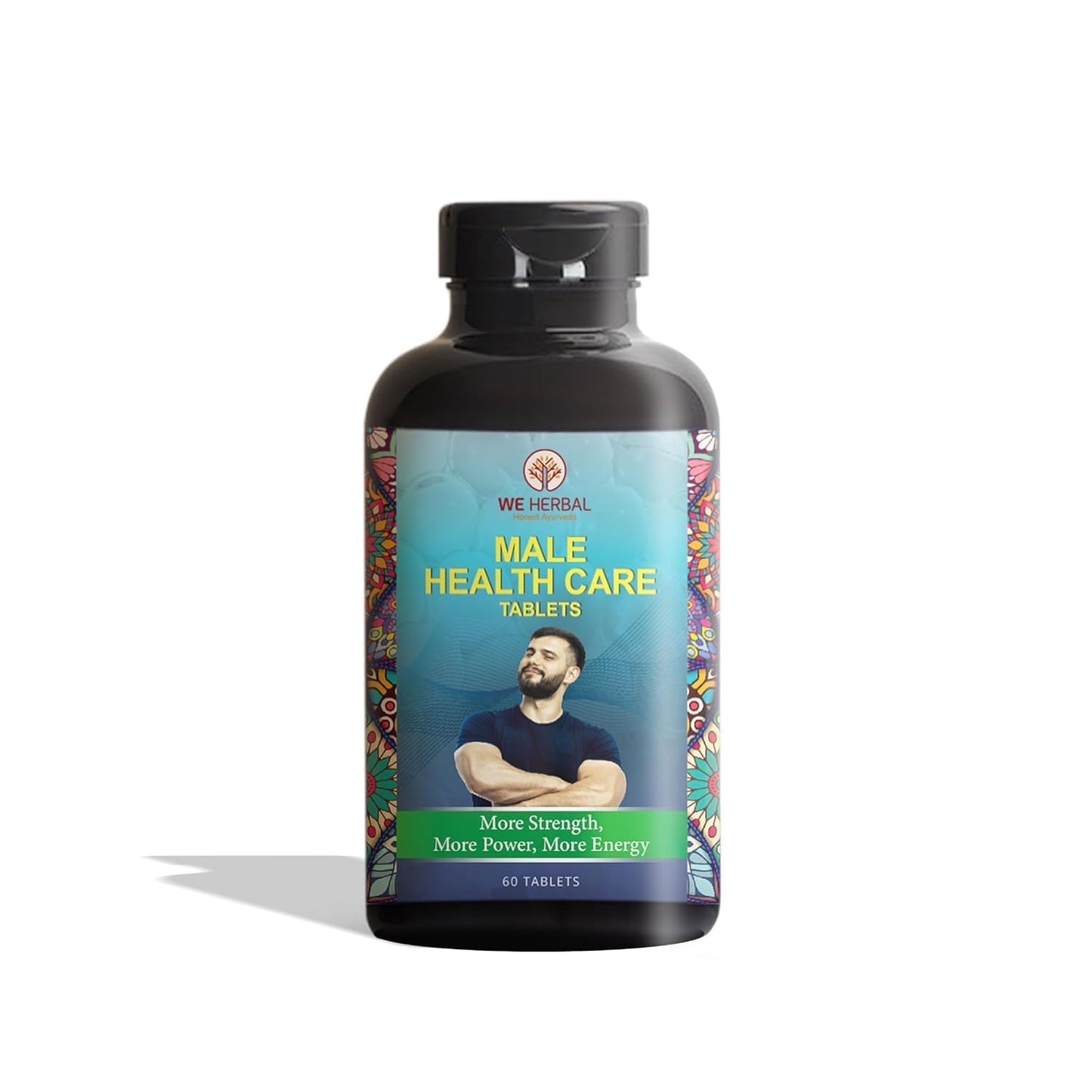 WE HERBAL Male Health Care Tablets Natural Wellness Supplement for Men Improve Energy, Immunity 60 Tablets