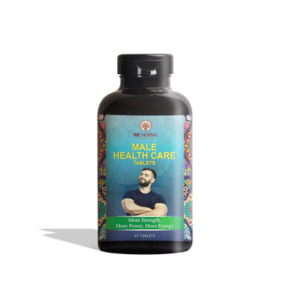 WE HERBAL Male Health Care Tablets Natural Wellness Supplement for Men Improve Energy, Immunity 60 Tablets
