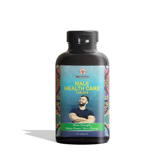 WE HERBAL Male Health Care Tablets Natural Wellness Supplement for Men Improve Energy, Immunity 60 Tablets