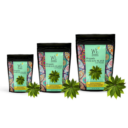 WE HERBAL Insulin Plant Leaf Powder Pure insulin plant powder for control Improves Insulin Production (500 gms)