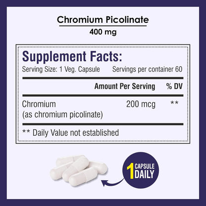 Biotrex Nutraceuticals Chromium Picolinate 200 mcg - 60 Capsules