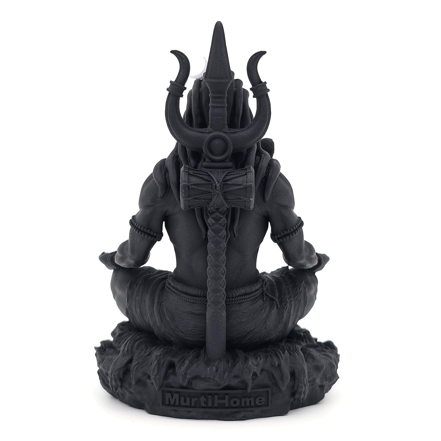 MurtiHome Mahayogi Shiva Idol, UV Resin, Black, 8.89 cm Tall