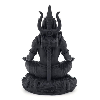 MurtiHome Mahayogi Shiva Idol, UV Resin, Black, 8.89 cm Tall