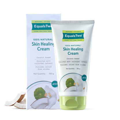 EQUALSTWO by Zydus Skin Healing Cream for Baby & Mom – 150gm | Eczema Relief, Rash & Dry Itchy Skin | pH 5.5 | Dermatologist-Tested | Gentle Moisturizer for Sensitive, Red, Irritated Skin, (Pack 1)