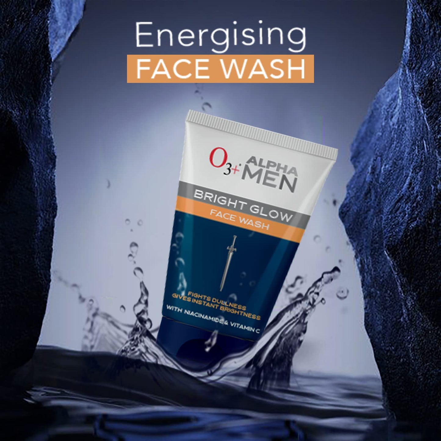 O3+ ALPHA MEN Bright Glow Face Wash 50g