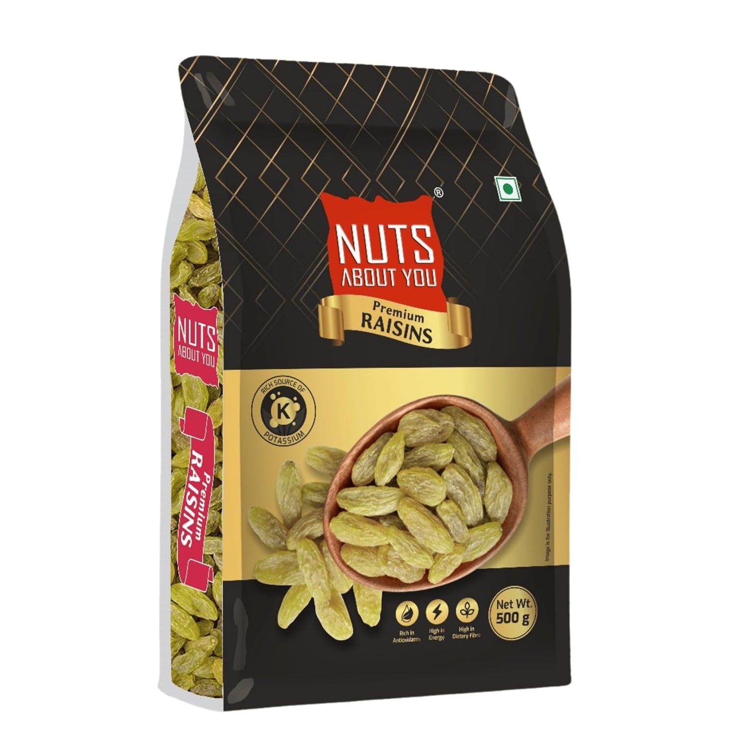 Nuts About You RAISIN 500 g | New Crop 2025 | Extra Long | Premium | 100% Natural | Kishmish | Saugi