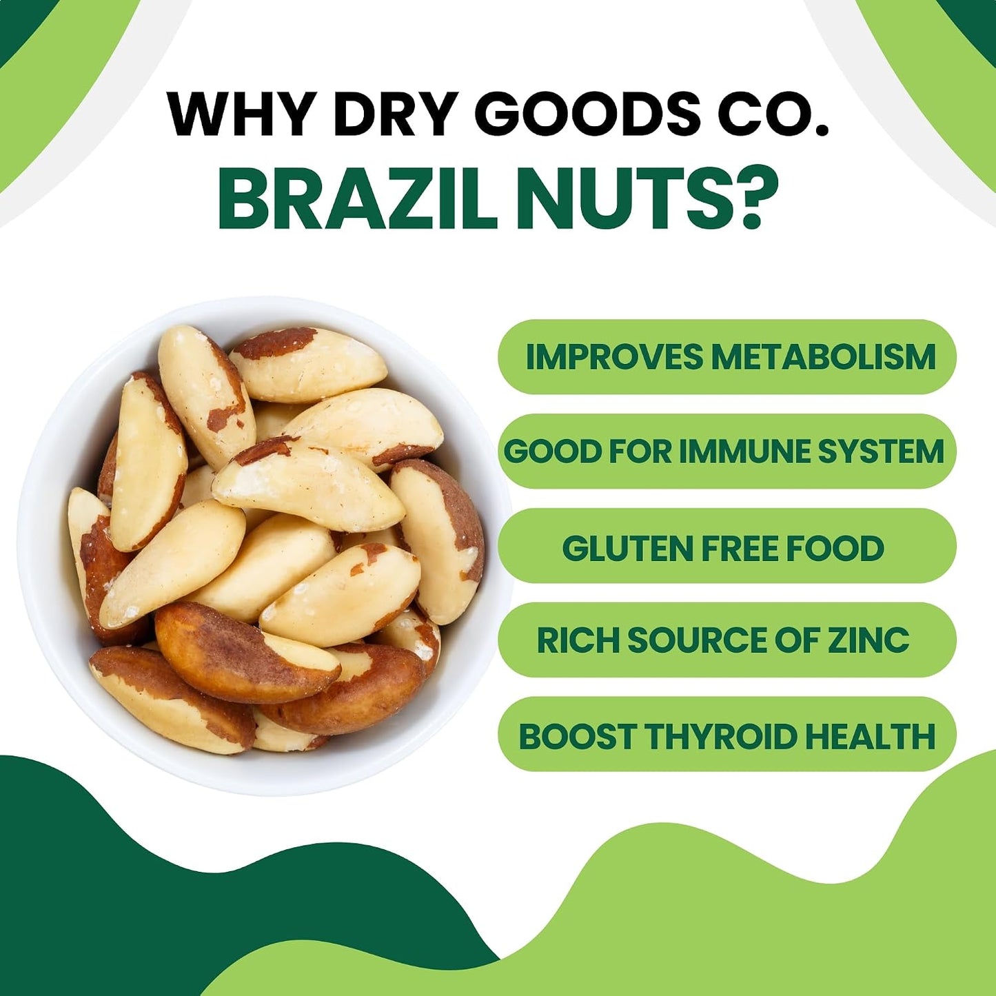 DRY GOODS CO. Brazil Nuts 200g Premium Raw Jumbo Nuts | Brazilian Nuts