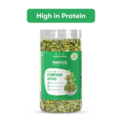 Eat Anytime Pumpkin Seeds 500 g | Source of Magnesium, Fibre & Protein | 100% Natural | Seeds for Weight Management