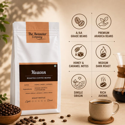 Beanster Heaven Roasted Coffee Beans, Medium Dark Roast