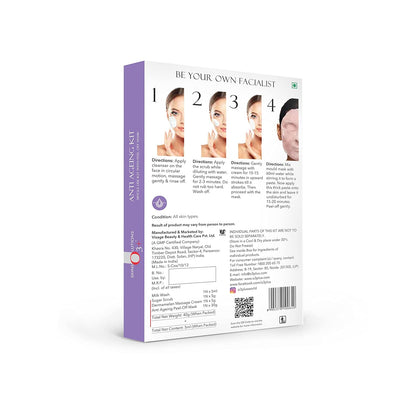 O3+ Anti Ageing Facial kit Brightening & Finelines Reducer With Peel off Mask 45gm