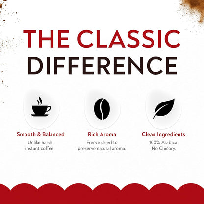 IKIE Classic Instant Coffee Powder 100g | 100% Arabica | Original Freeze-Dried | No Chicory | Cafe Stlye Hot or Cold Coffee, Black coffee, Cappuccino, Latte