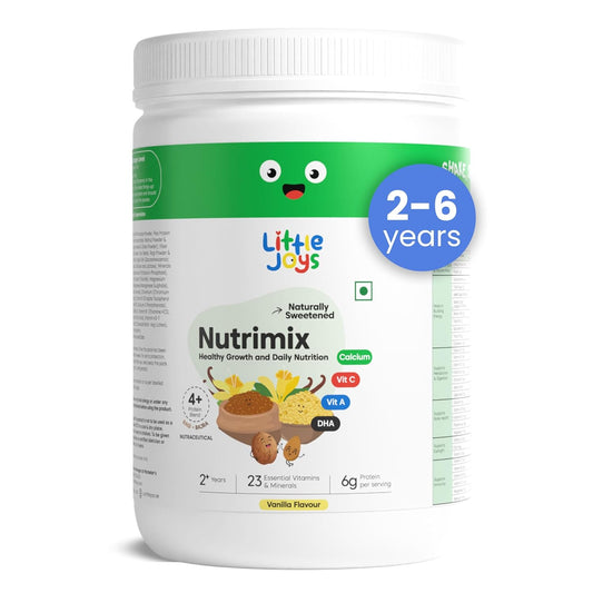 Little Joys Nutrimix Nutrition Powder 350g|2-6 Years|No Refined Sugar|Supports Healthy Growth & Boosts Immunity|With Ragi, Bajra, Almonds & Oats|Flavour, 1 count, 11 servings
