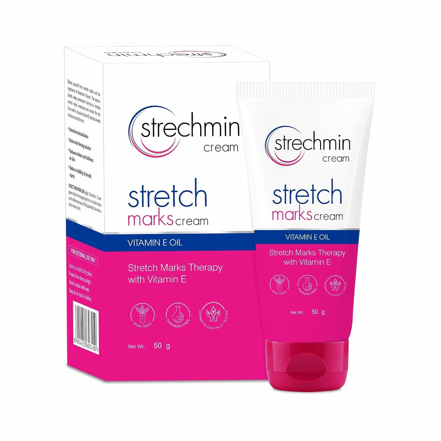 Leeford Stretch Marks Cream - 50g | Targets Old & New Stretch Marks Effectively | Goodness of Almond oil, Aloevera & Cucumber | Reduce Stretch marks & Scars During Pregnancy or Weight Loss