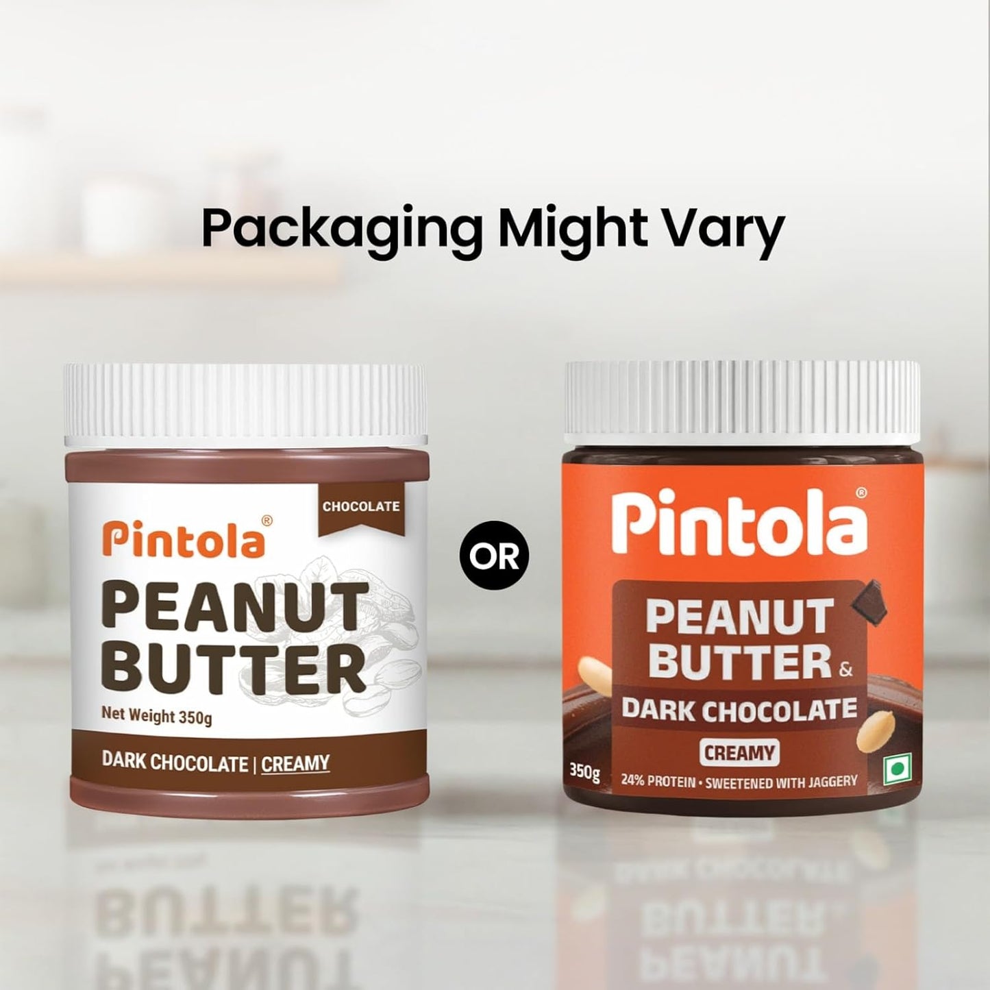 Pintola Peanut Butter Chocolate Flavour Creamy - 24g Protein & 7.9g Dietary Fiber, Made with Premium Roasted Nuts & Cocoa, Gluten Free, Zero Cholesterol & Trans Fat, Vit E & B3, Dark Chocolate