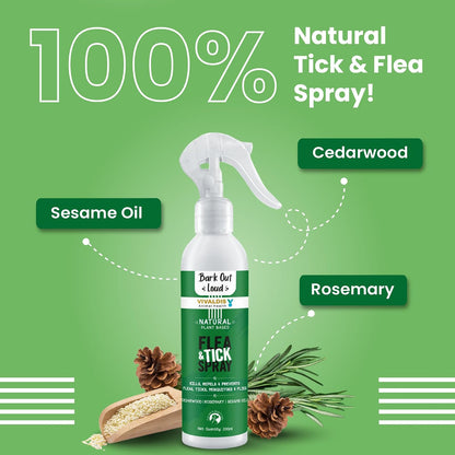 Bark Out Loud by Vivaldis - Natural Tick & Flea Spray for Dogs and Cats, Gentle on Skin, Ensures Healthy Coat 200ml