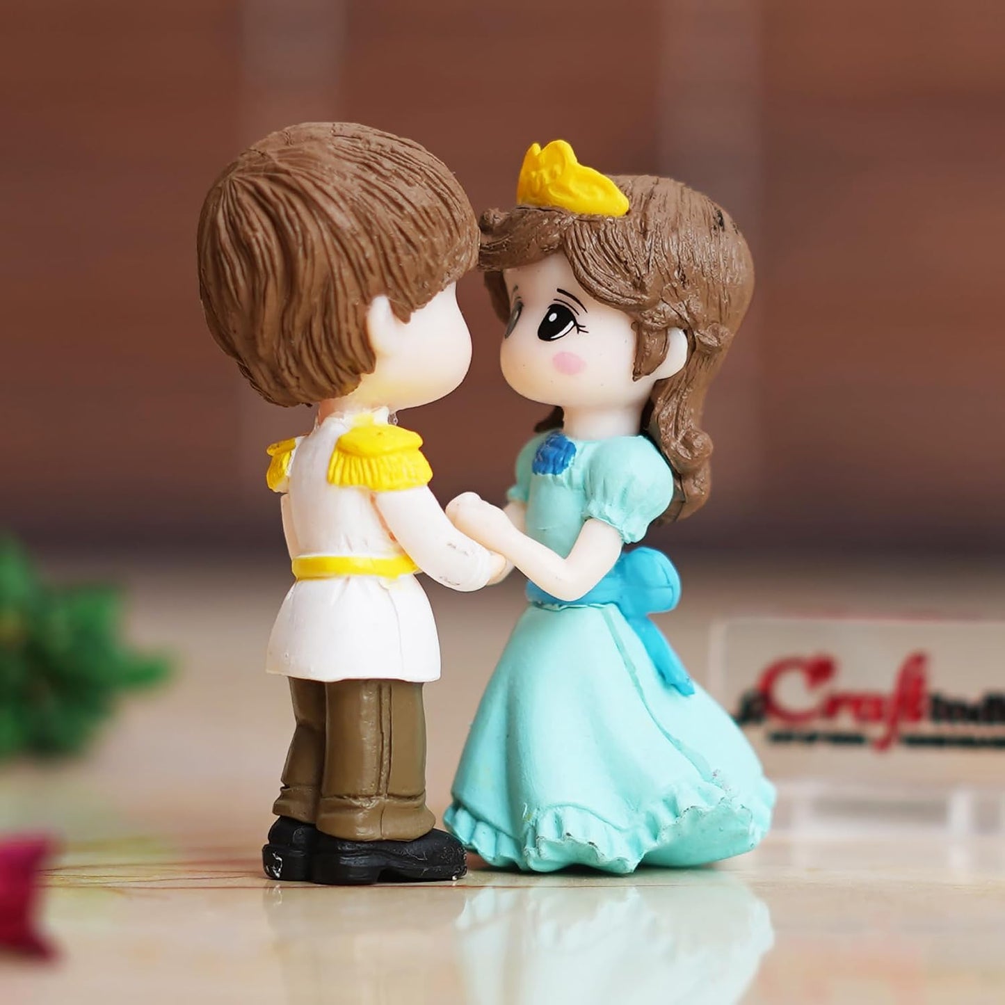 eCraftIndia Valentine Gift for Girlfriend Boyfriend | Prince & Princess Couple Statue Valentine's Day Showpiece | Valentine Day Gift for Husband Wife Her Him | Valentine Day Decoration Items