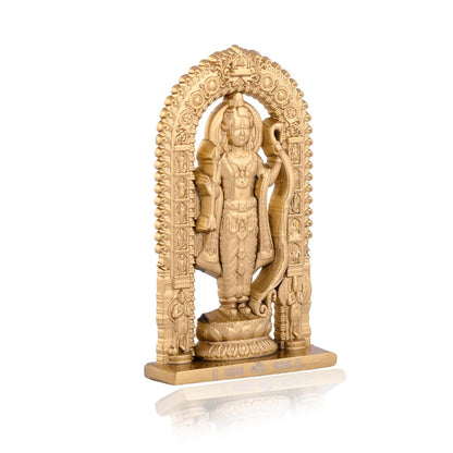 Lord Ram Zinc Idol | Ram Darbar Murti for Car Dashboard & Home Temple | Shri Ram Statue for Pooja Room & Gift Purpose (Gold Finish Height - 2.7 Inch)