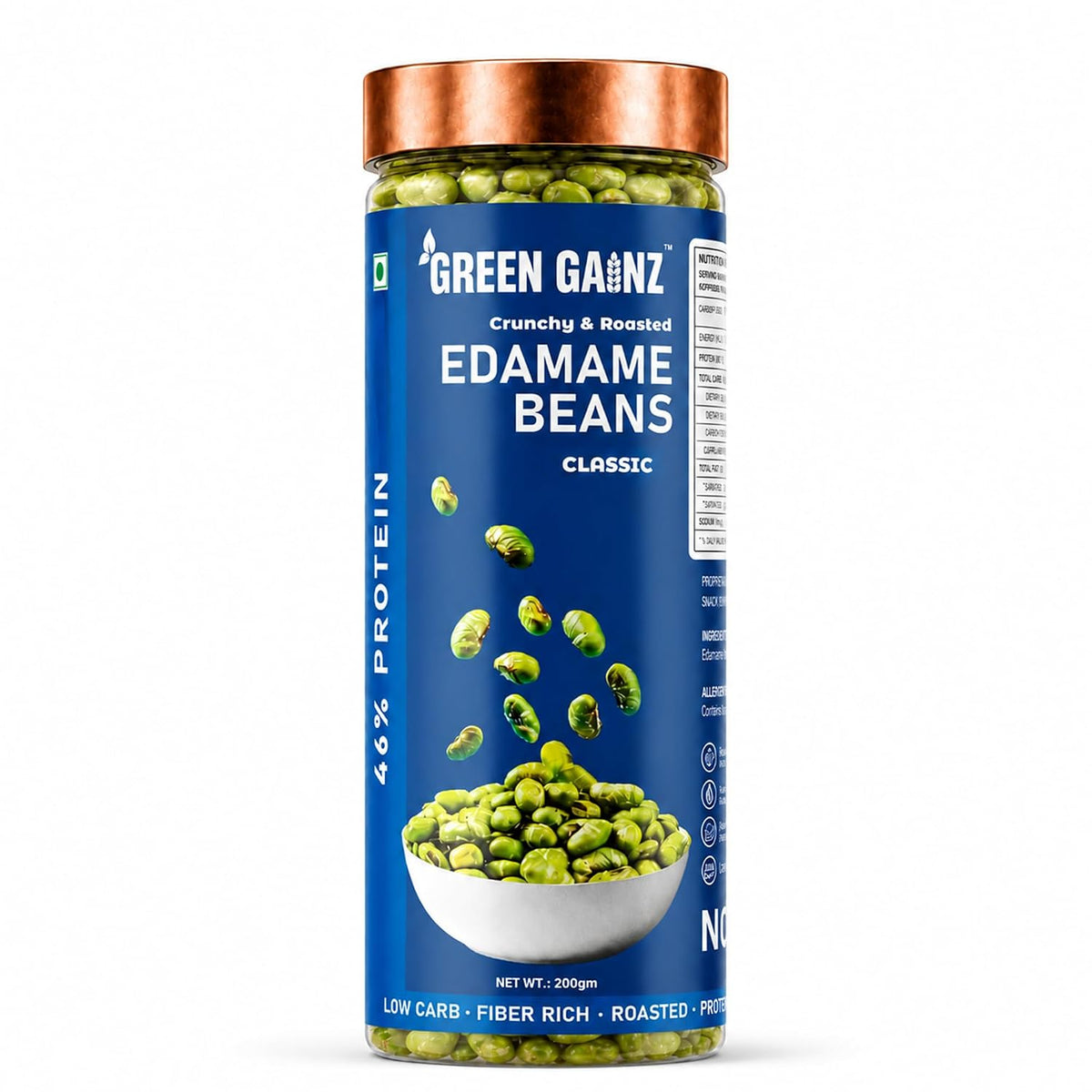 Edamame Beans Classic Flavor - 200g Value Pack | Protein Rich Snack | Simple Taste | Low Salt | Snack for adults | Fiber Rich | Low Carb | Keto Friendly | Lab Tested