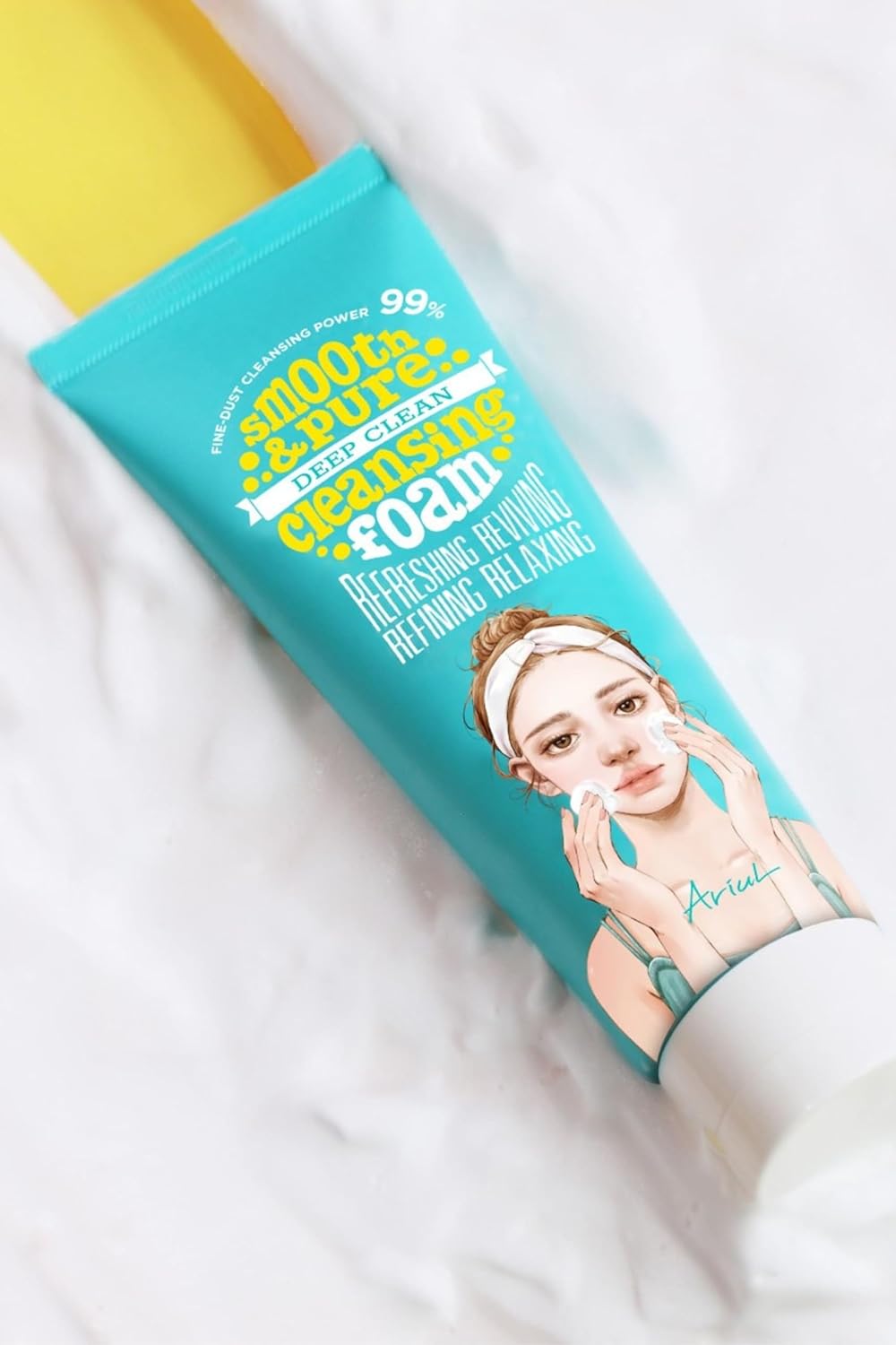 Ariul Smooth & Pure Deep Clean Cleansing Foam (120 ml) Deep Pore Cleansing Korean Face Wash, Gentle Hydrating Daily Face Cleanser, Removes Makeup & Fine Dust