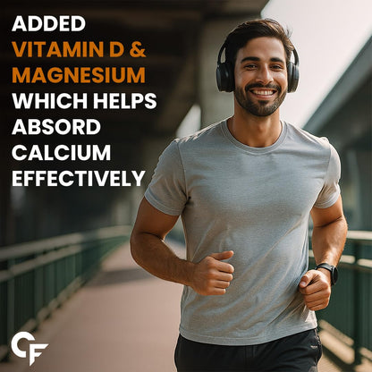 Carbamide Forte Calcium And Vitamin D3 Tablets | Calcium Tablets For Women & Men | Calcium Magnesium Zinc Supplemen With Vitamin D3 + K2 MK7 To Support Bones, Joints & Immunity - 60 Tablets