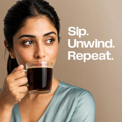 unQ Dark Shot Instant Black Coffee Powder | Strong Arabica Robusta Blend | Cafe Style Coffee | Quick Hot & Cold Mix | 25 Cups | No Additives