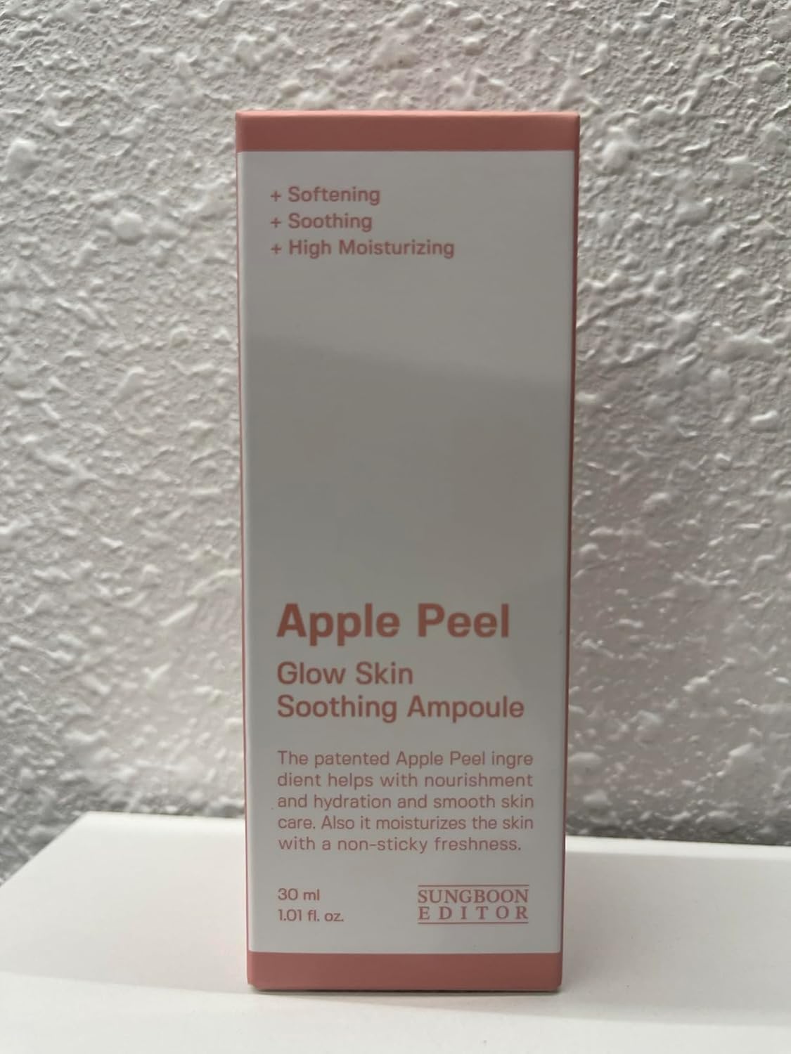 SUNGBOON EDITOR Apple Peel Glow Skin Soothing Ampoule 30ml | Niacinamide, Apple Peel Extract & PHA Serum | Hydrating, Brightening & Gentle Exfoliating Face Serum | Pore Care, Texture Refining & Barrier Support for Glowing Skin