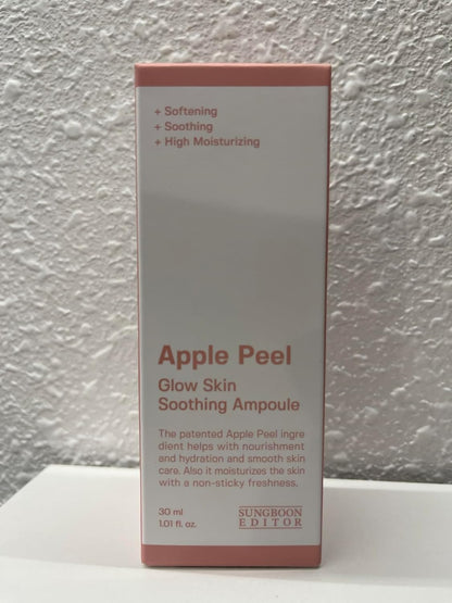 SUNGBOON EDITOR Apple Peel Glow Skin Soothing Ampoule 30ml | Niacinamide, Apple Peel Extract & PHA Serum | Hydrating, Brightening & Gentle Exfoliating Face Serum | Pore Care, Texture Refining & Barrier Support for Glowing Skin