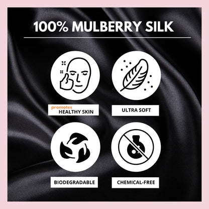 Friends of Meditation 100% Mulberry Silk Eye Mask, Super Smooth Sleep Mask and Blind Fold (Red Print)