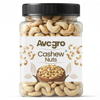 Avogro Premium Whole Cashews | Natural Kaju Crunchy Dry Fruits for Snacking Baking Cooking Desserts Hygienically Packed
